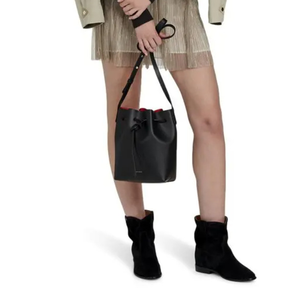 Isabel Marant Crisi Slouchy Black Suede Ankle Boots Booties sz 37 Hidden Wedge - Picture 2 of 15